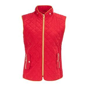Miso Womens/Ladies Quilted Vest / Red